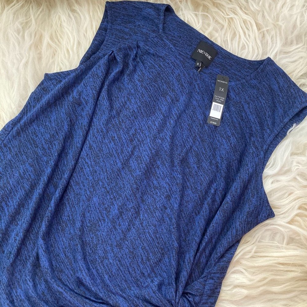 NIC + ZOE PLUS KNIT TWISTED FRONT SWEATER DRESS - Picture 9 of 9